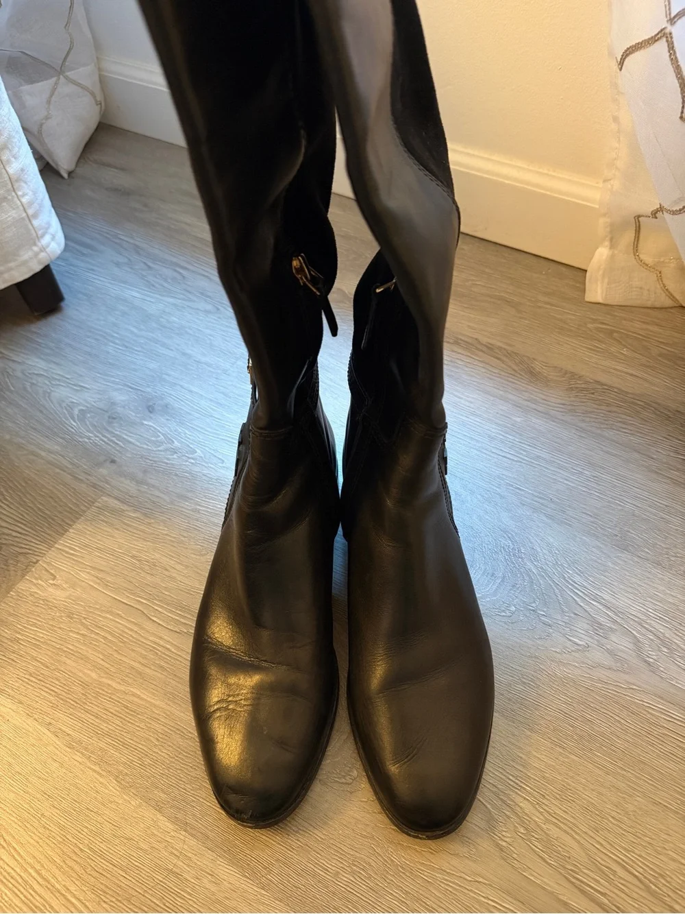 Tory Burch Women's Wyatt Over-the-Knee Riding Boots Black US 8